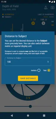 Depth of Field android App screenshot 3