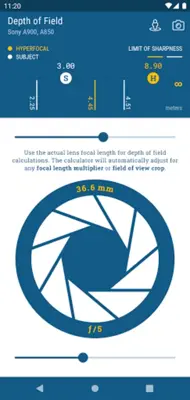 Depth of Field android App screenshot 5