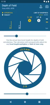 Depth of Field android App screenshot 6